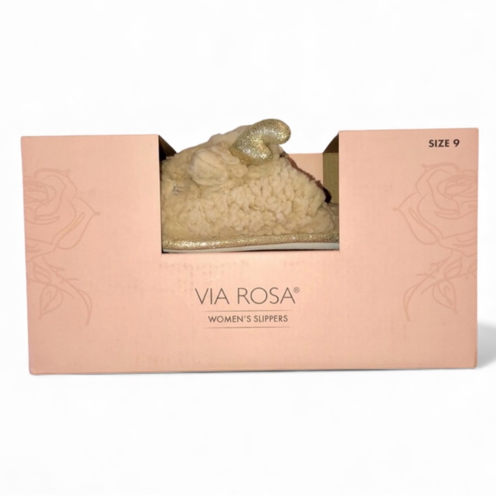 Via Rosa Women’s Slippers Furry Goat